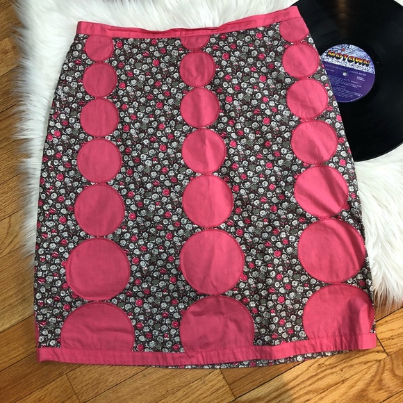 Boden Dresses & Skirts - BODEN Skirt Size 8R HAPPY DAYS Brown Floral Pink